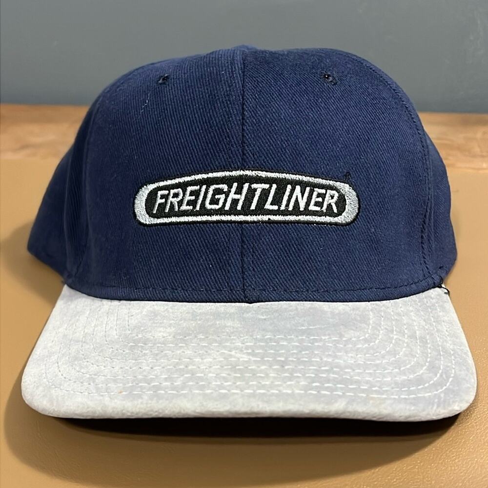 Vintage Freightliner Truck blue and grey hat Snapback Adjustable Cap